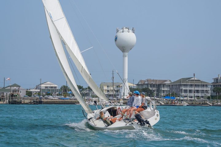 a boat on a body of water